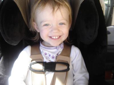 Peanut 22 months in her Britax Boulevard