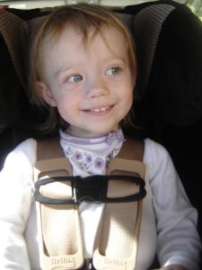 Peanut 22 months in her Britax Boulevard